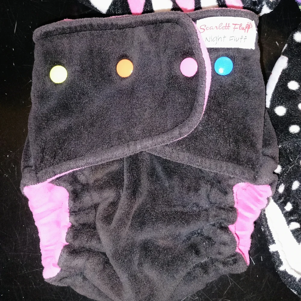 4x Minky Plush Cloth Diapers Set of 4 Minky Plush Cloth Diapers!